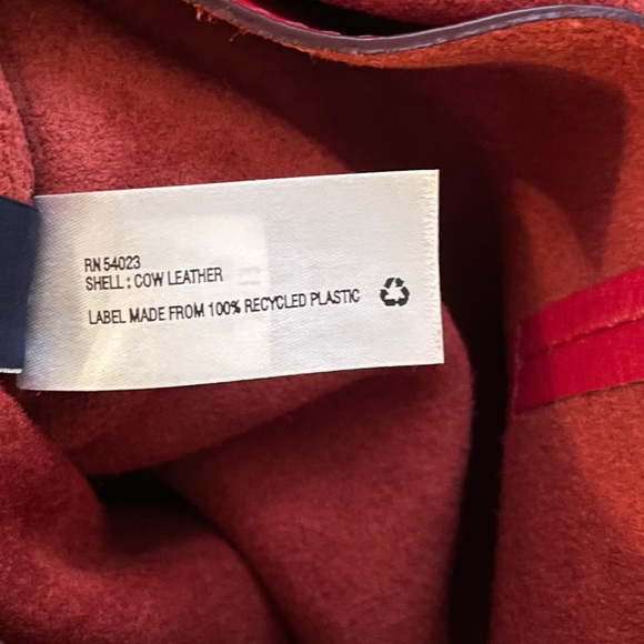 Gap Leather Envelope Style Clutch Deep Red - Picture 6 of 9